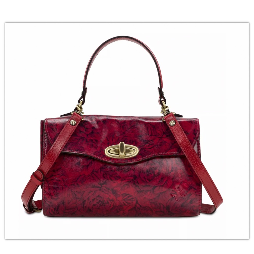 PATRICIA NASH Alexandria Top Handle Leather Satchel/handbag/purse/roses/nwt